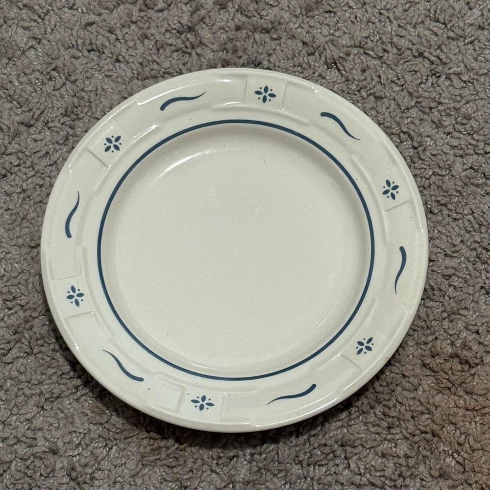 Longaberger Bread Plate Blue Heritage Woven Traditions